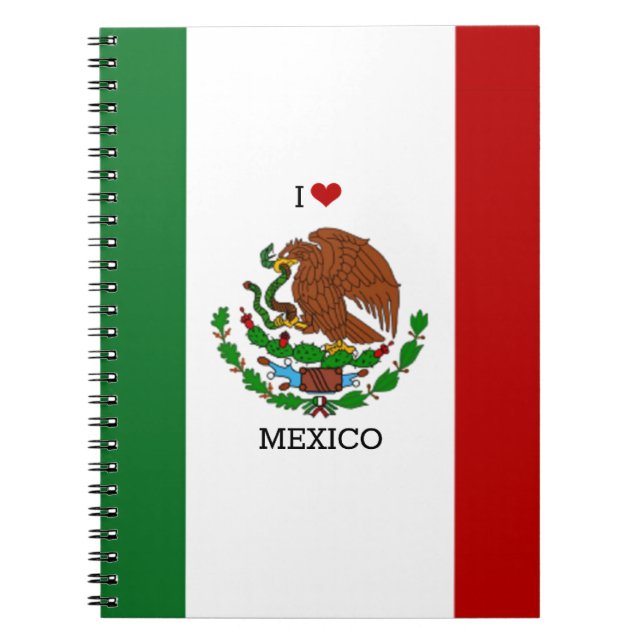 Caderno Espiral Bandeira do México (Frente)