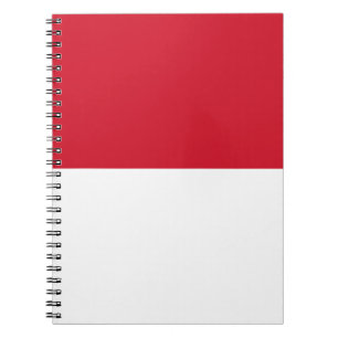 Caderno Espiral Bandeira do Mônaco