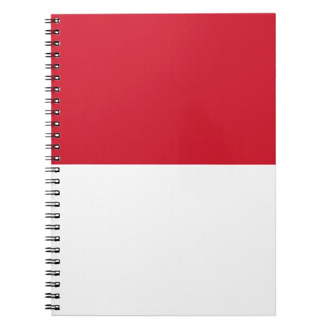 Caderno Espiral Bandeira do Mônaco (Frente)