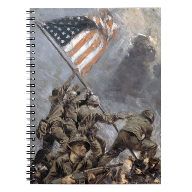 Caderno Espiral Bandeira do Monte Suribachi, Iwo Jima, 1945 (Frente)