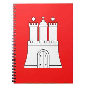 Caderno Espiral Bandeira do Notebook de Hamburgo
