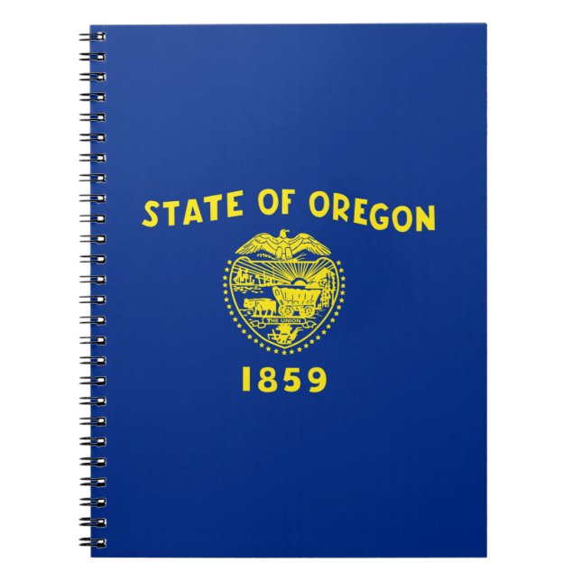 Caderno Espiral Bandeira do Oregon (Frente)
