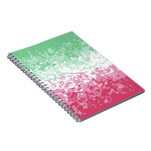 Caderno Espiral Bandeira do Orgulho Abrosexual de Groovy Abstrato