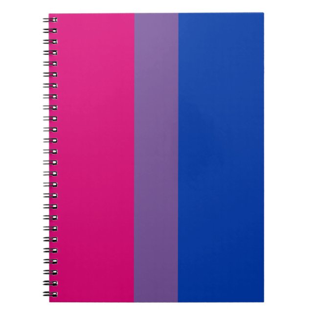 Caderno Espiral Bandeira do Orgulho Bissexual (Frente)