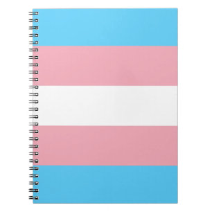 Caderno Espiral Bandeira do orgulho do Transgender - arco-íris do
