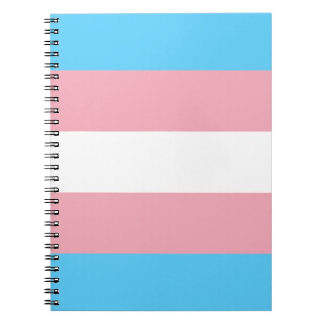 Caderno Espiral Bandeira do orgulho do Transgender - arco-íris do (Frente)