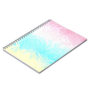 Caderno Espiral Bandeira do Orgulho Gênerofluxo Abstrato Boho Swir