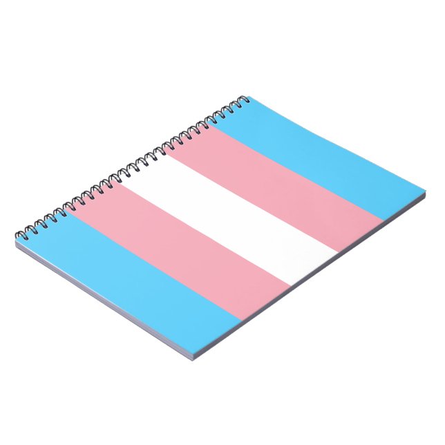 Caderno Espiral Bandeira do Orgulho Trans (Orgulho Transgênero) (Left Side)
