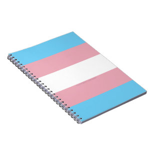 Caderno Espiral bandeira do orgulho transgênero da diversidade Sli