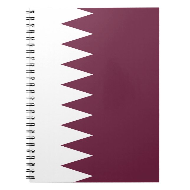 Caderno Espiral bandeira do Qatar (Frente)