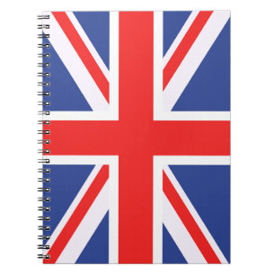 Caderno Espiral bandeira do Reino Unido