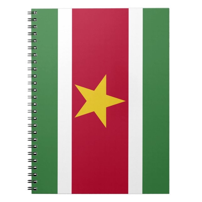 Caderno Espiral Bandeira do Suriname (Frente)