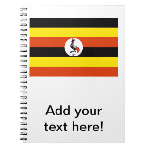 Caderno Espiral Bandeira do Uganda