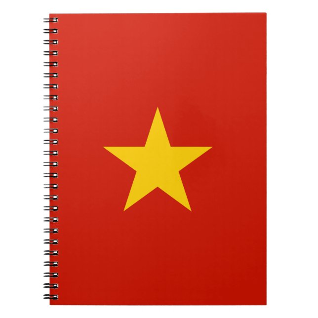 Caderno Espiral bandeira do Vietname (Frente)