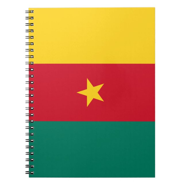 Caderno Espiral Bandeira dos Camarões (Frente)
