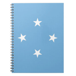 Caderno Espiral Bandeira dos Estados Federados da Micronésia