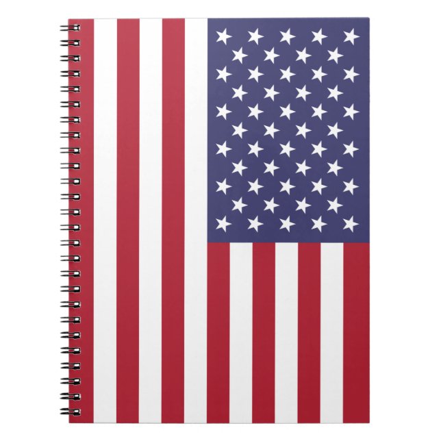 Caderno Espiral Bandeira dos Estados Unidos (Frente)