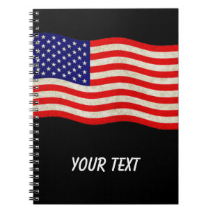 Caderno Espiral Bandeira dos Estados Unidos da América - imundície