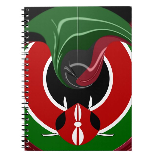 Caderno Espiral Bandeira Fluid Kenyan (Frente)