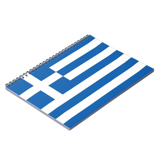 Caderno Espiral Bandeira grega (Grécia) (Left Side)