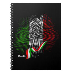 Caderno Espiral bandeira italiana