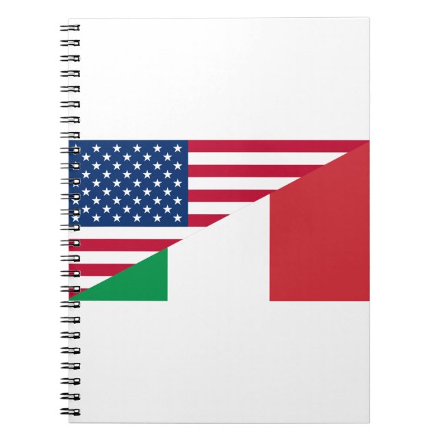 Caderno Espiral Bandeira italiana do Orgulho Americano, Itália (Frente)