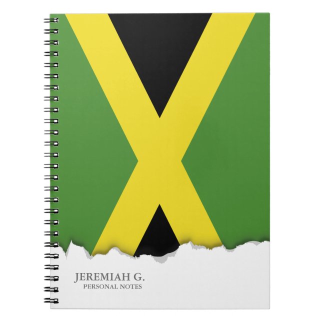 Caderno Espiral Bandeira jamaicana (Frente)