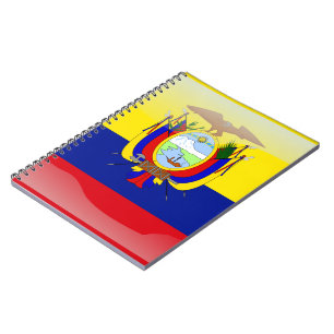 Caderno Espiral Bandeira lustrosa do Ecuadorian