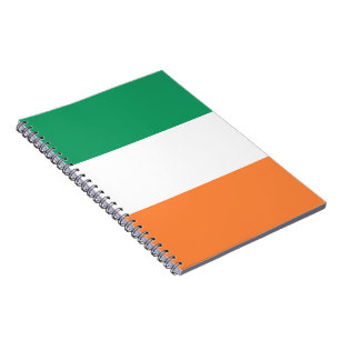 Caderno Espiral Bandeira Nacional da Irlanda, padrão irlandês, Est