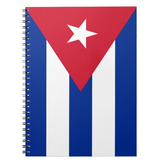 Caderno Espiral Bandeira Nacional de Cuba com seu nome Mouse Pad (Frente)