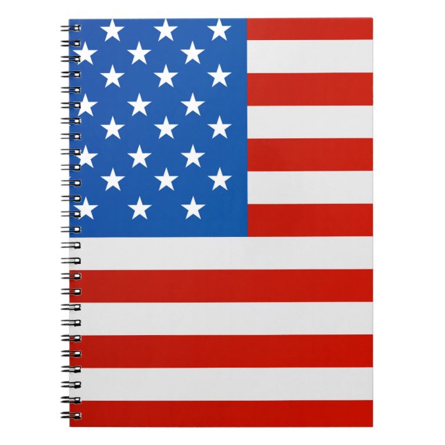 Caderno Espiral Bandeira nacional de Estados Unidos (Frente)