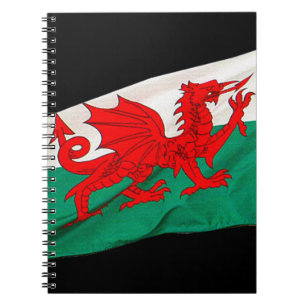 Caderno Espiral Bandeira Nacional do País de Gales, o Patriótico d