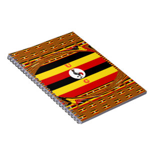 Caderno Espiral Bandeira Nacional do Uganda