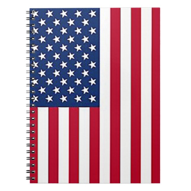 Caderno Espiral Bandeira Nacional dos Estados Unidos da América (Frente)