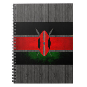 Caderno Espiral Bandeira nervosa moderna do Kenyan