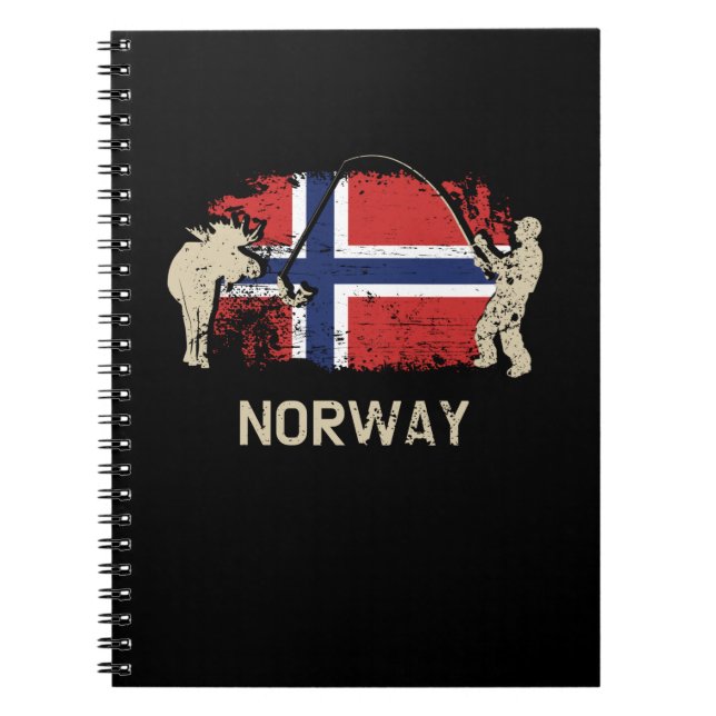 Caderno Espiral Bandeira norueguesa, Noruega (Frente)