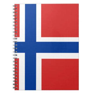 Caderno Espiral Bandeira Norueguesa Personalizada (Sinalizador Nor