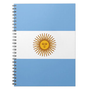 Caderno Espiral Bandeira Patriótica Argentina