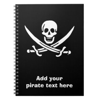 Caderno Espiral Bandeira pirata de Jolly Roger