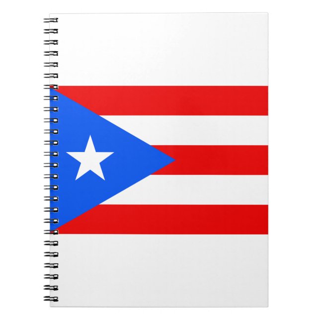 Caderno Espiral Bandeira Porto Rico (Frente)