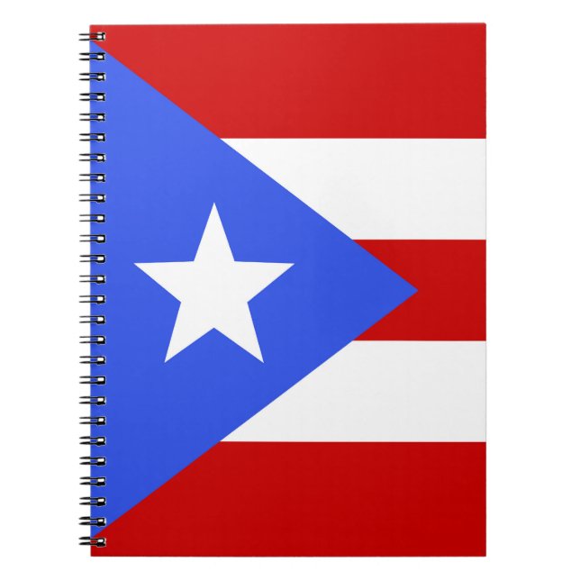 Caderno Espiral bandeira Porto Rico (Frente)