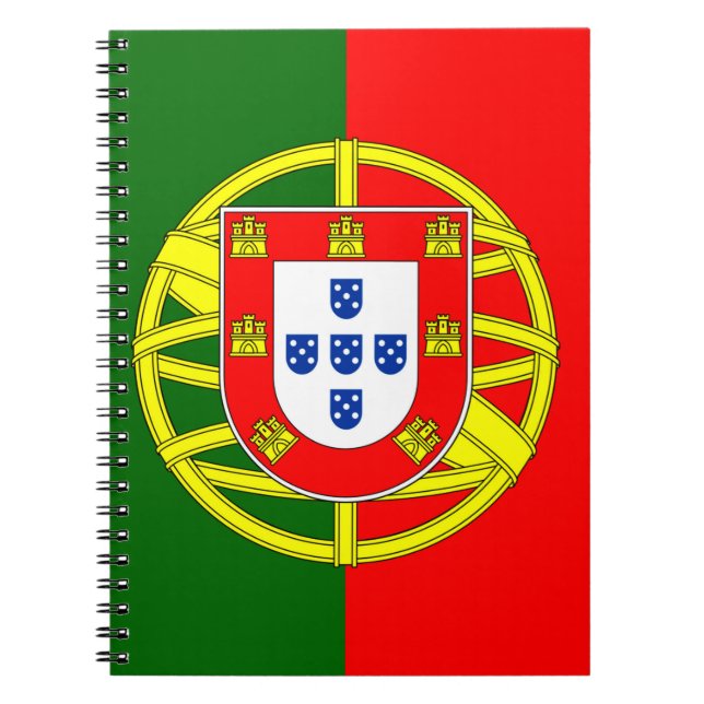 Caderno Espiral Bandeira Portuguesa (Frente)