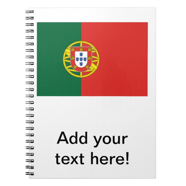 Caderno Espiral Bandeira portuguesa (Frente)