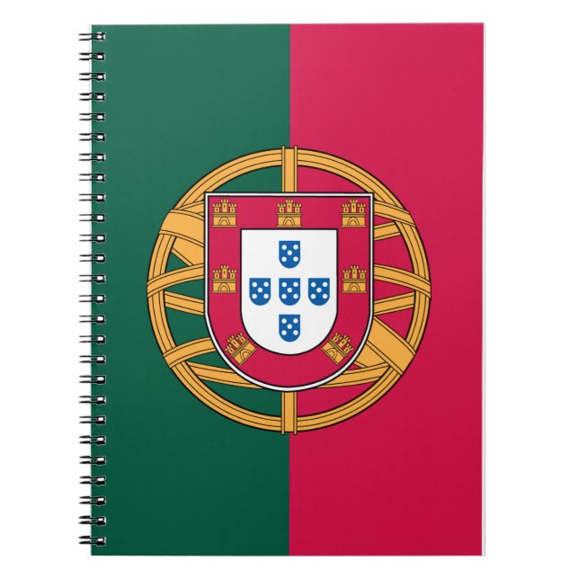 Caderno Espiral Bandeira portuguesa (Frente)