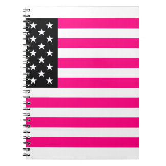Caderno Espiral bandeira rosa americana