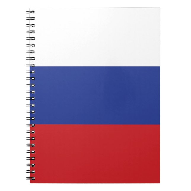 Caderno Espiral Bandeira Russa, Presente Patriótico do Orgulho Rus (Frente)