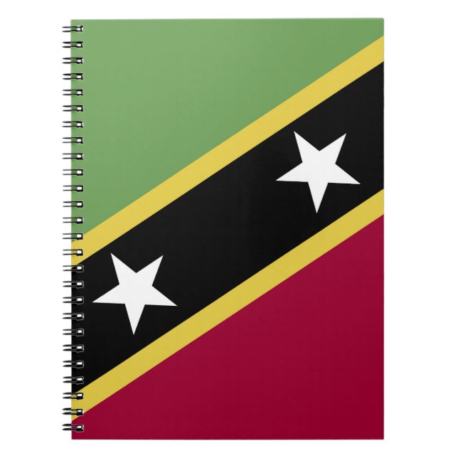 Caderno Espiral bandeira santo Kitts e Nevis (Frente)