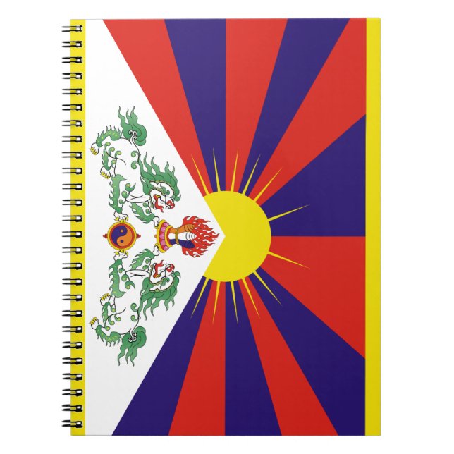 Caderno Espiral Bandeira tibetana (Frente)
