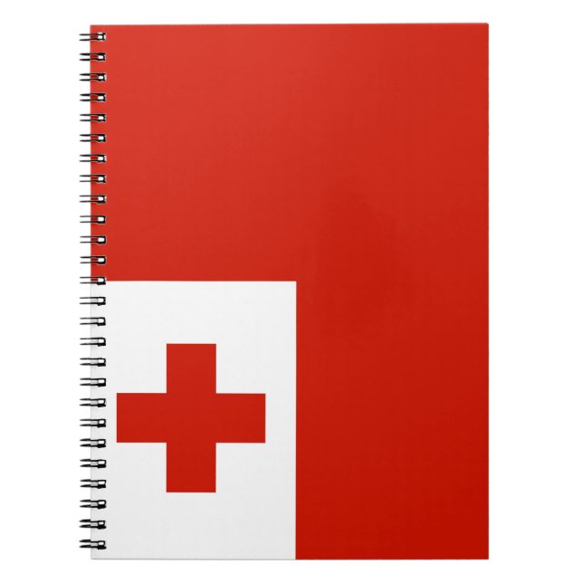 Caderno Espiral Bandeira Tonga (Frente)
