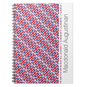 Caderno Espiral Bandeira UNION JACK Personalizada Patriótica